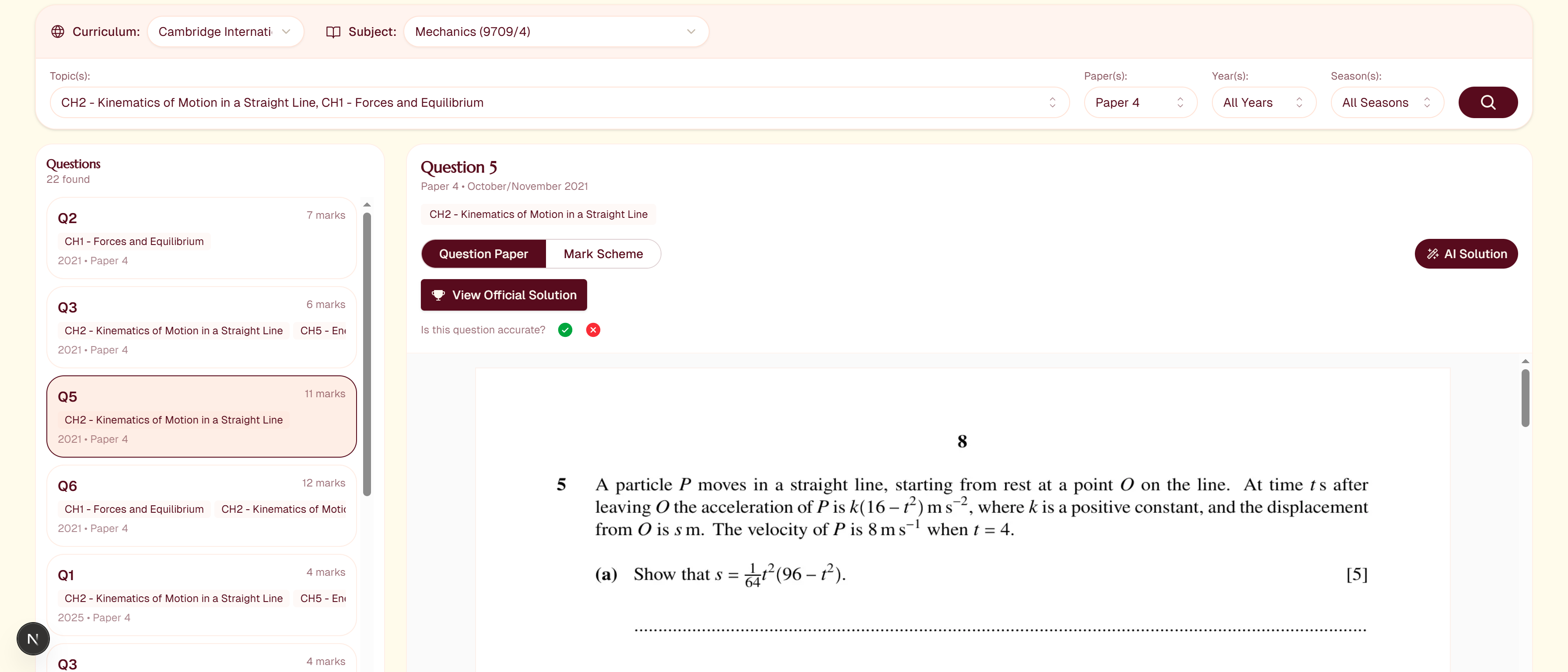 Browse by topic, master every concept
